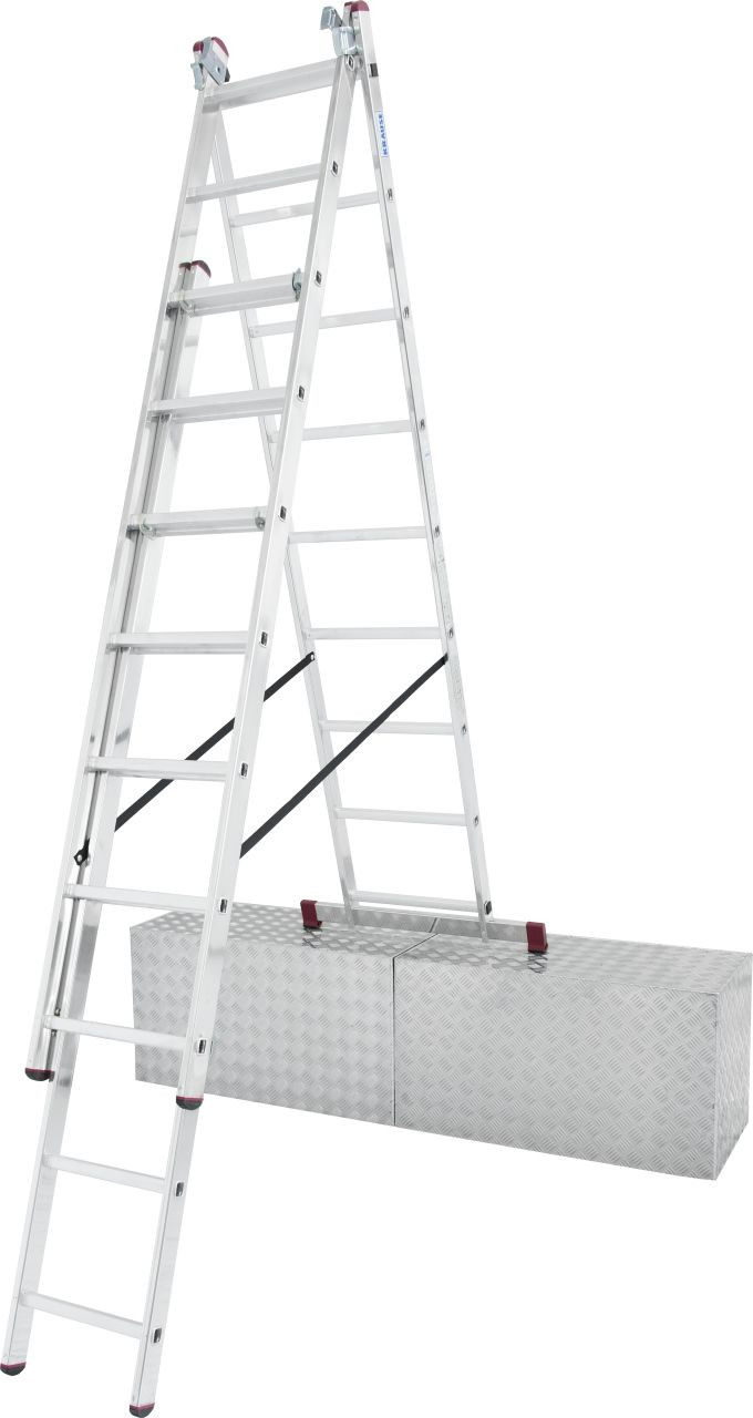Krause CORDA háromrészes létrafokos sokcélú létra lépcsőfunkcióval, 3x9 fokos termék fő termékképe