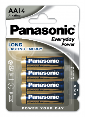 Panasonic LR6EPS-4BP EVERYDAY POWER alkáli tartós elem, AA (ceruza), 4 db/bliszter termék fő termékképe