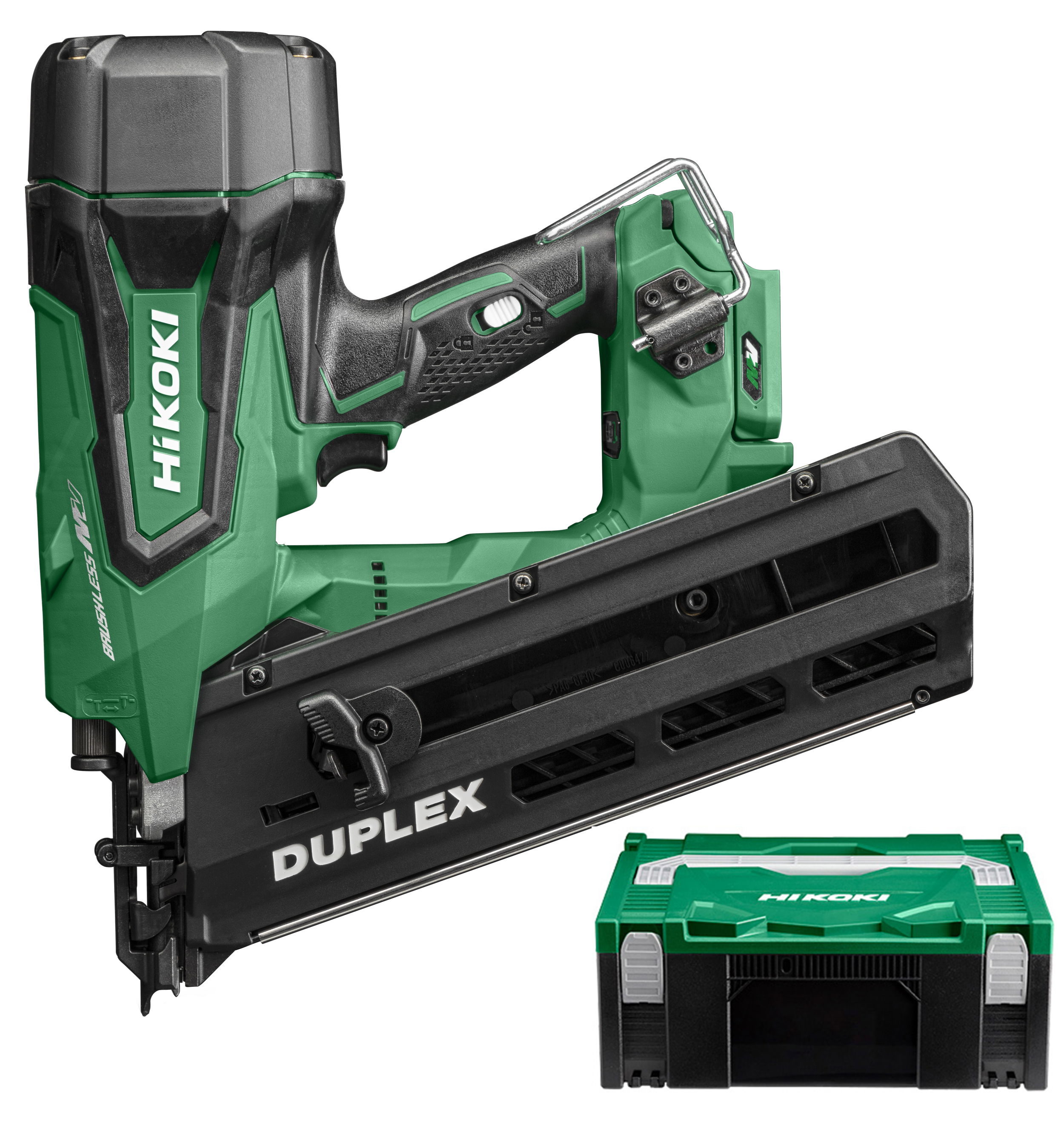 HiKoki NR3675DD-W6Z MULTI VOLT akkus Duplex szögbelövő (akku és töltő nélkül, Hitbox kofferben) termék fő termékképe